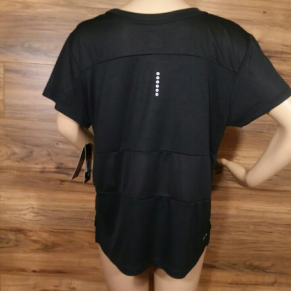 NWT Nike Running Dri Fit Black Mesh Tee Shirt - Picture 6 of 6